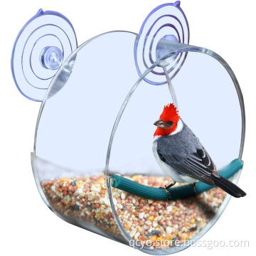 Acrylic circular bird feeder,window bird feeder